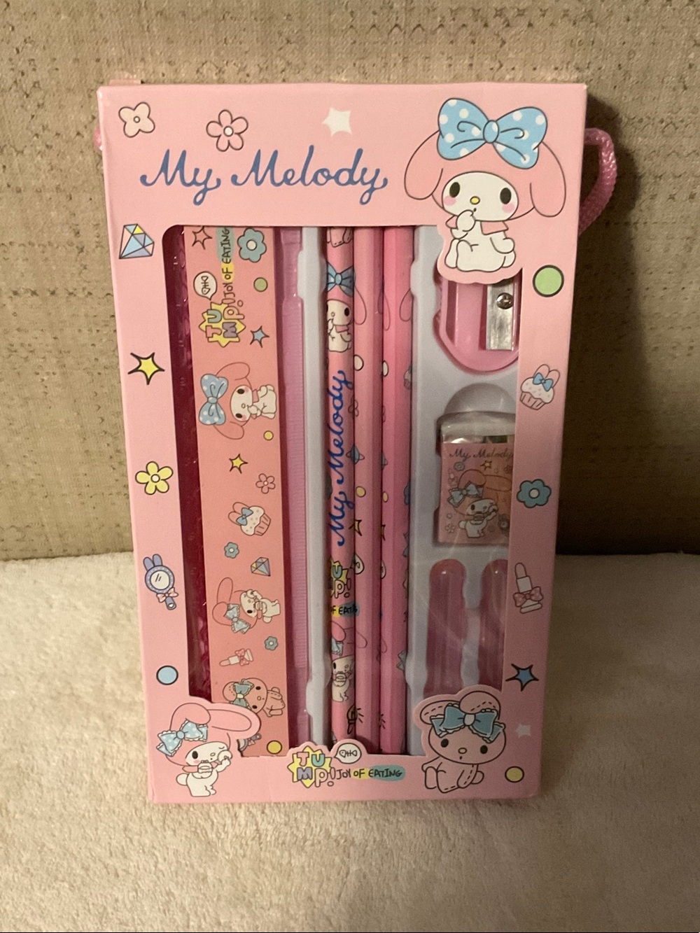 Pink Kids Stationery Set - Cute Learning Supplies